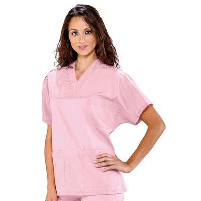 ISACCO Jacke V-Ausschnitt Unisex Halbarm Polyester Baumwolle (rosa)