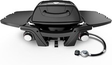 2 Burner Portable Propane Grill 24000 BTU Tabletop Camping BBQ w/ Thermometer