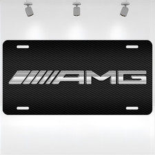 Premium Chrome Mercedes Amg Emblem Carbon Fiber Aluminum Vanity License Plate Premium Chrome Mercedes Amg Emblem Carbon Fiber Aluminum Vanity License Plate