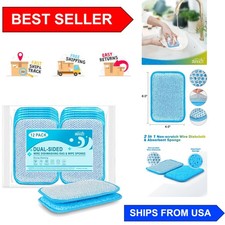 12-Pack Non-Scratch Scrub Sponges Wipe Cloths for Effortless Kitchen Cleaning