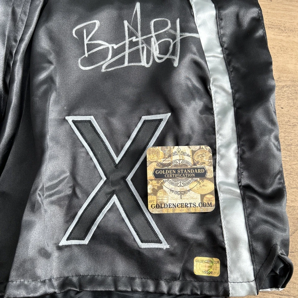 Baúles de boxeo B-Hop firmados a mano por Bernard Hopkins autógrafo con certificado de autenticidad Foto 2 de 4