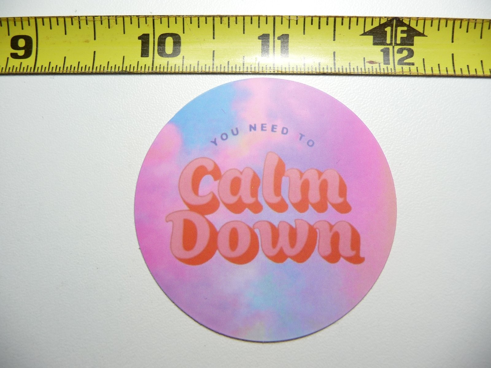 Calm Down Circle Decal Sticker for Motivation Positivity and Kindness