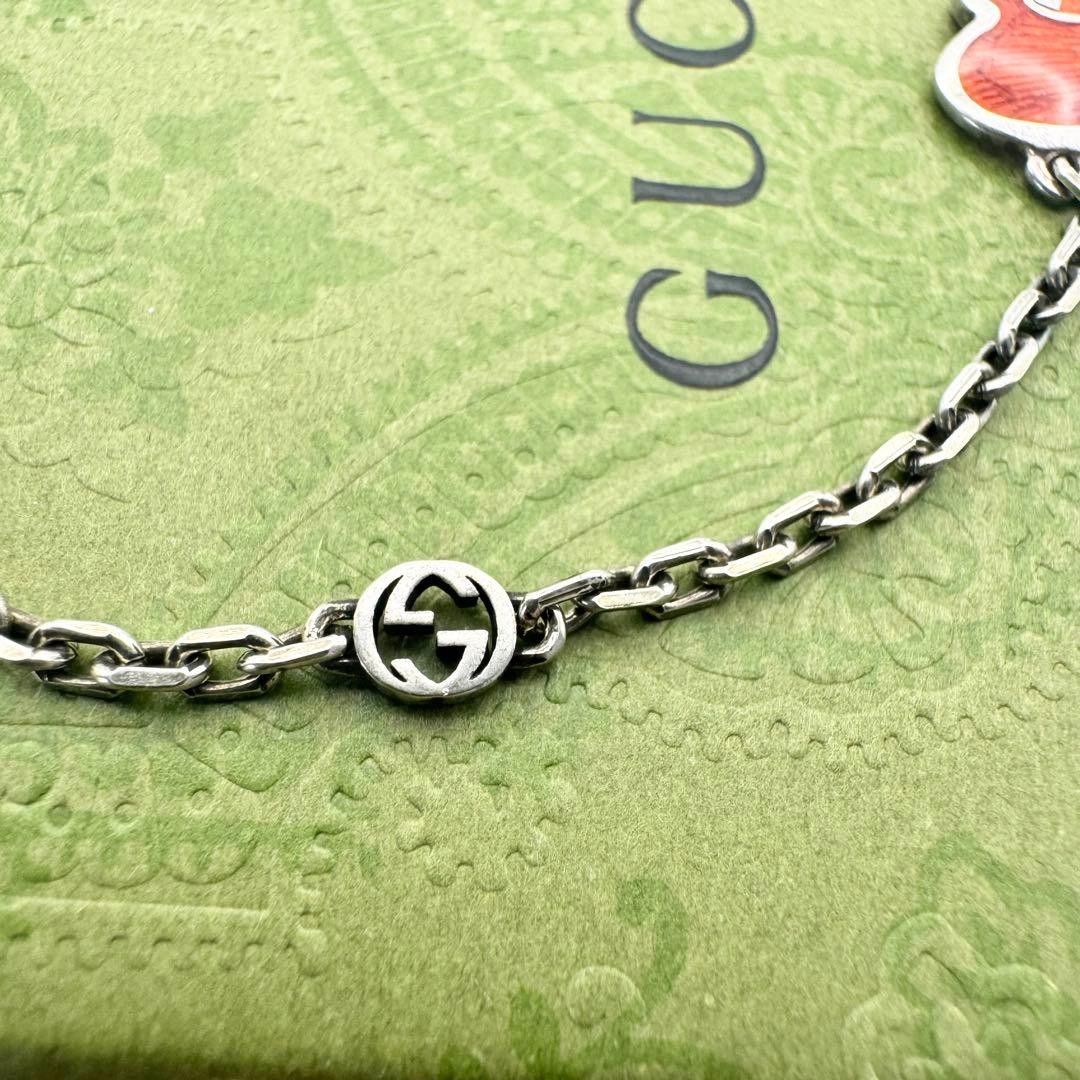 GUCCI Bracelet Bangle Interlocking Heart Silver 9… - image 10