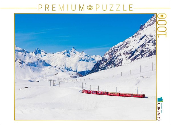 Calvendo Puzzle Rhaetian Railway On The Bernina Pass | 1000 Pieces, Finished Siz-image