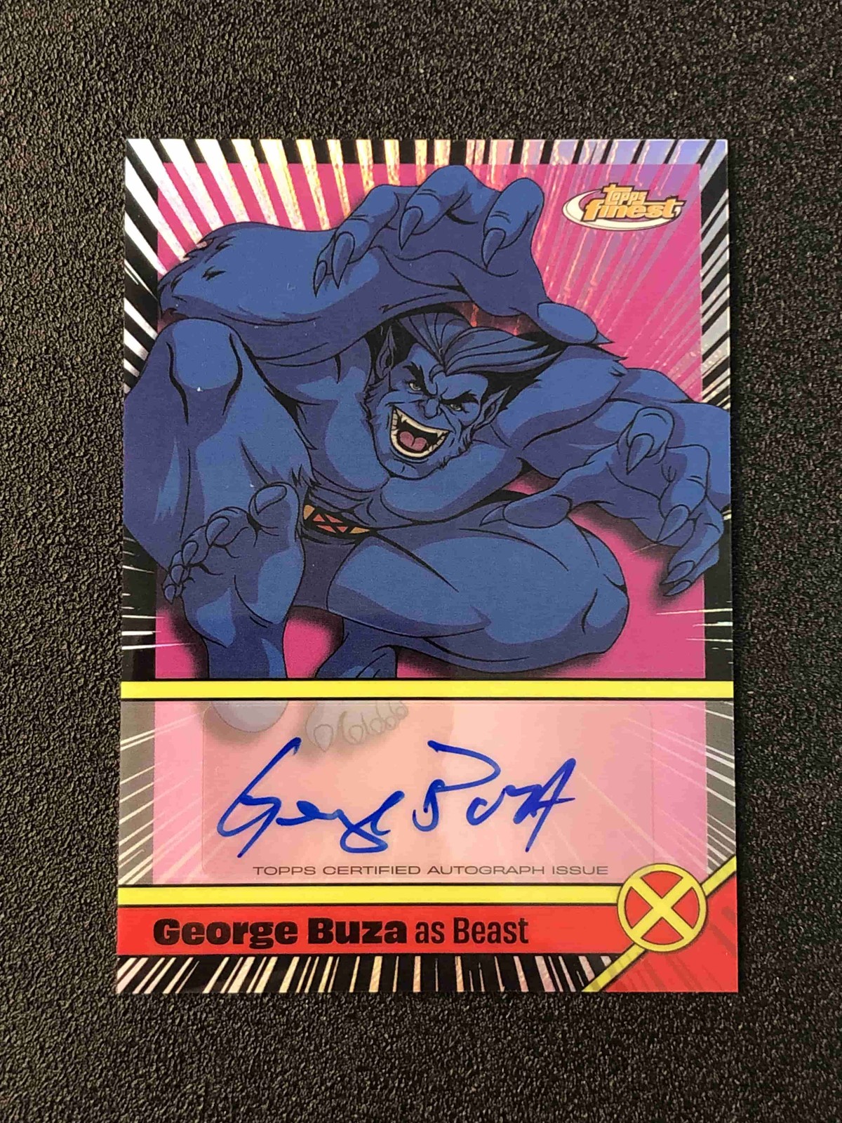 2025 Topps Finest Marvel X-Men '97 Voice Actor George Buza as Beast Auto