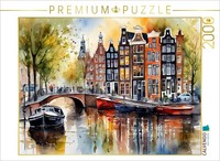 Calvendo Puzzle Canal In Amsterdam | 2000 Pieces, Finished Size 35.4 × 26.4 In (
