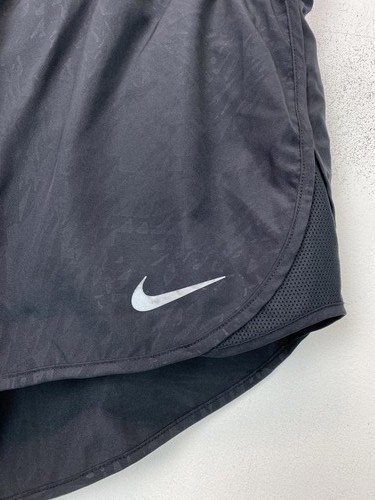 Nike Black Abstract Print Activewear Running Shorts Mid Rise Lightweight L - Bild 2 von 8
