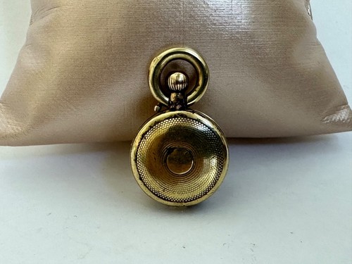 Rare Antique c. 1890 Chinese Pocket Compass Fob Pendant, Brass Cased - 第 1/11 張圖片