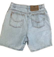 Gitano Jean Mom Shorts Button Fly Vintage Sz 14 Light Wash High Waist