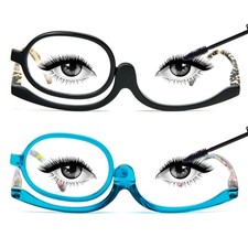 2 Pack Magnifying Makeup Glasses Foldable Cosmetic Reading Glasses for Women