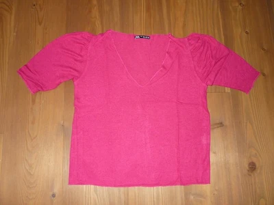 Kurzer Sommer Pullover Zara, Größe S, bordeaux - Bild 1 von 3