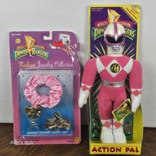 Peluche Mighty Morphin Power Rangers Rosa Película 1995 Kimberly Bandai Niñas NUEVO