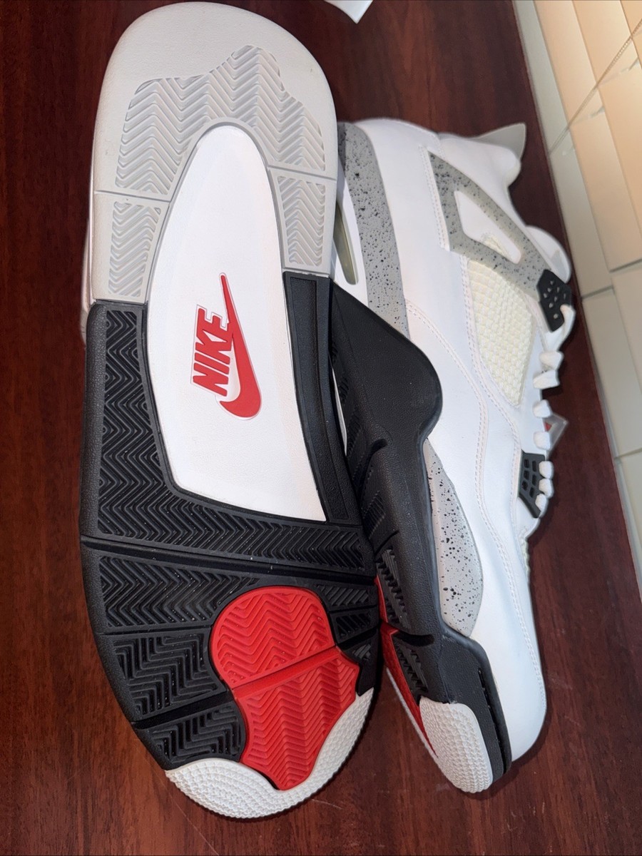 Size 18 - Jordan 4 Retro OG Mid White Cement for sale online | eBay