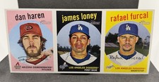 2008 Topps Heritage ADVERTISING PANEL - Dan HAREN / James LONEY / Rafael FURCAL