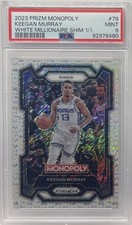 KEEGAN MURRAY 2023-24 Prizm Monopoly Keegan Murray #78 White Shimmer #1/1 PSA 9