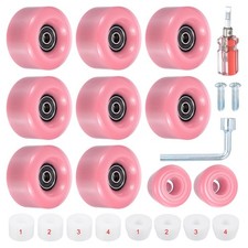8 Pack Roller Skate Wheels Outdoor 58mmx32mm Quad Roller Skate Wheels with AB...