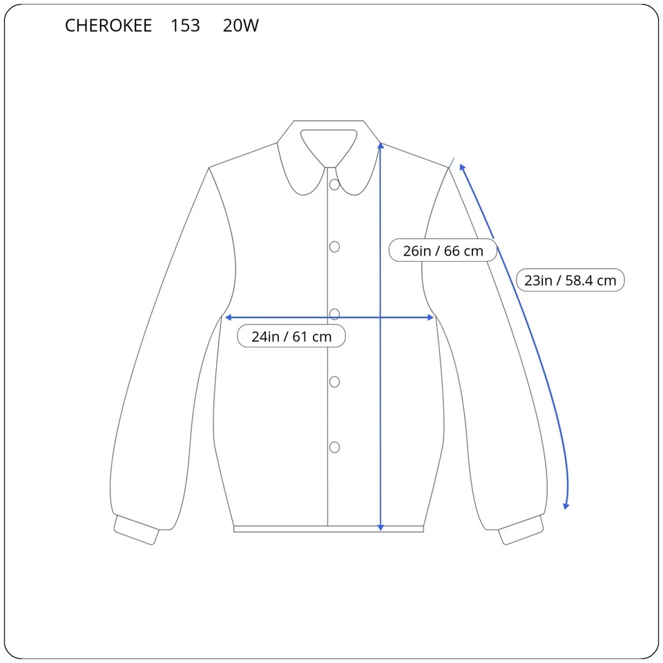 Cherokee женщин Топ 20W плюс длинным рукавом кнопка бежевый синий цветочный карманы хлопок - Изображение 2 из 4