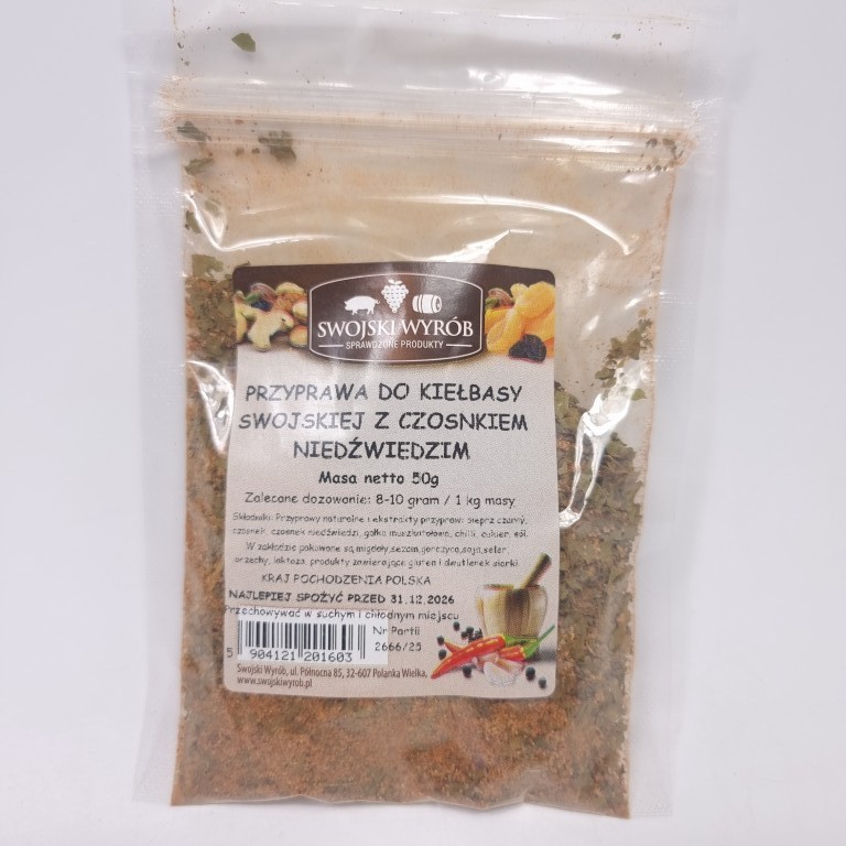 SPICE MIX  GARLIC SAUSAGE KIELBASA SWOJSKA Z CZOSNKIEM NIEDZWIEDZIM  50g