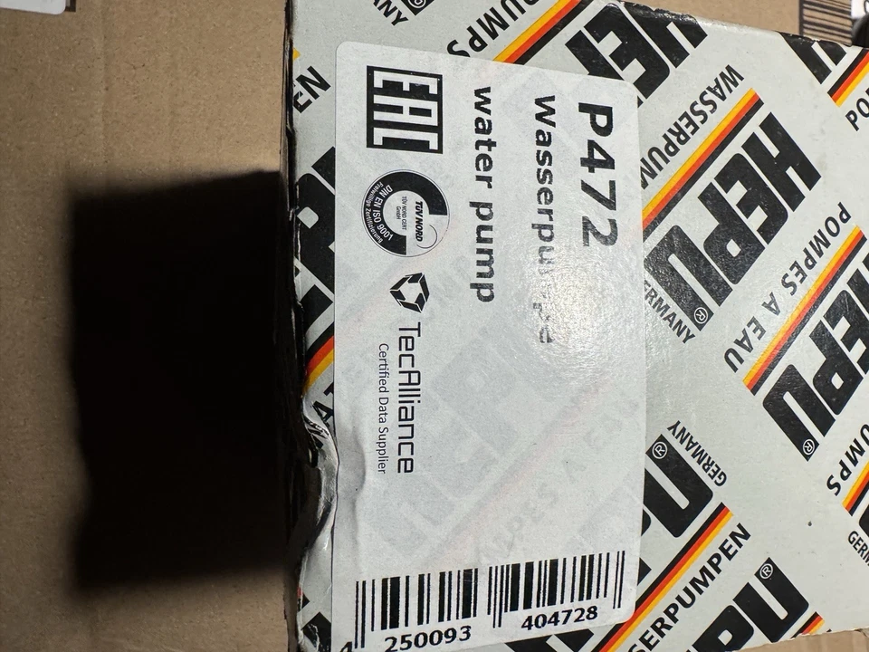 Bomba de agua con sello calidad premium para BMW - HEPU (Hecha en Alemania) Foto 3 de 4