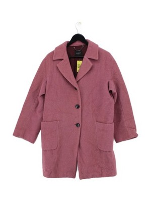 Weekend Max Mara Women's Coat XL Pink 100% Wool Overcoat