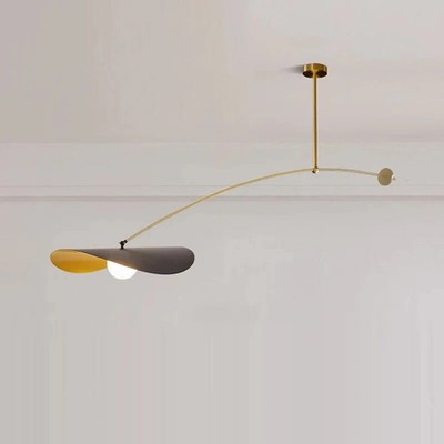 Mid Century Minimalistischer Kronleuchter Deckenleuchte Myrna Stil Messing Sc...