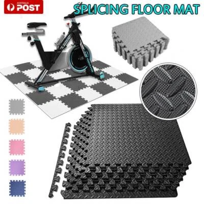 6 - 48X Interlocking Heavy Duty EVA Foam Gym Flooring Mat Floor Mats Tiles 60cm - image 1 of 4