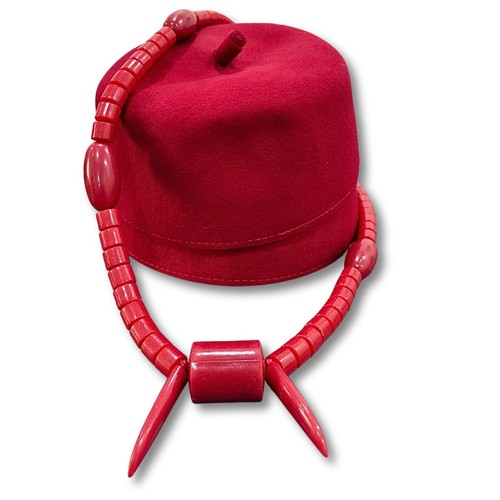 Collar de cuentas de coral rojo #3, bisutería cultural africana para bodas - 13" - Imagen 3 de 4