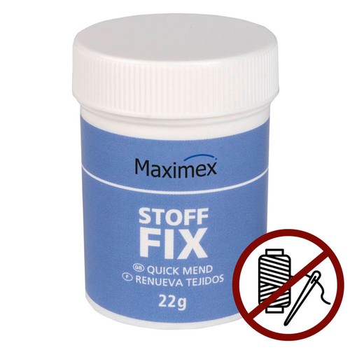 MAXIMEX Stoff Fix Pulver 22 g Nähen Stopfen Säumen Flicken ohne Nadel und Faden - Bild 9 von 10