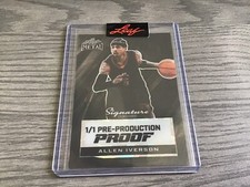 🔥2024 Allen Iverson Leaf Signature Series Cracked Ice Black Art 1/1 Proof🔥