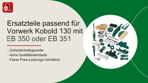 Ersatzteile passend für Vorwerk Kobold 130 mit EB 350 oder EB 351 Elektrobürste - Video 1 von 1
