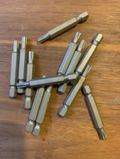 12Pcs Torx Bit 1/4" Hex Shank 2" Long Drill Bit T25 Torx Star S2 Steel