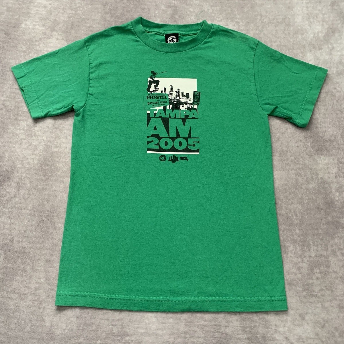 Vintage 2005 Tampa Skatepark Hostel Shirt Size S Tony Hawk 2000s