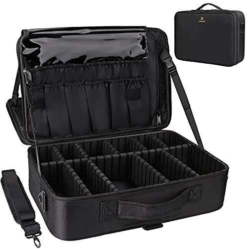 Relavel Makeup Case Large Makeup Bag Professional Train Case 16.5