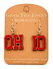 OSU BUCKEYES! - LASER CUT EARRINGS! -- FREE SHIPPING!