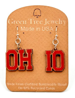 OSU BUCKEYES! - LASER CUT EARRINGS! -- FREE SHIPPING!