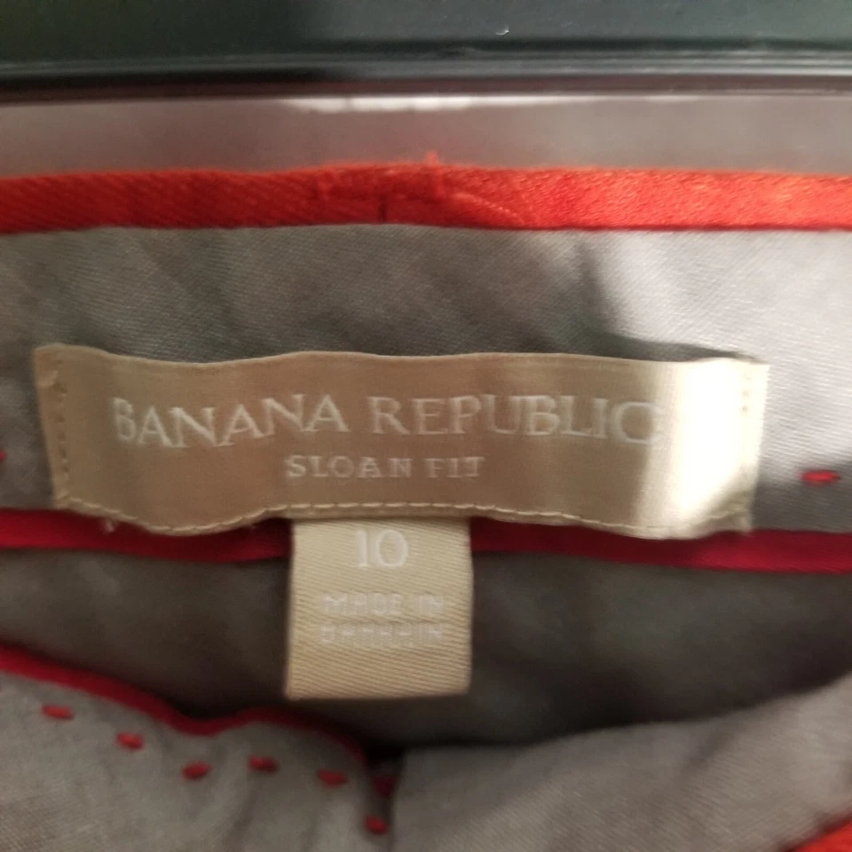 Banana Republic Sloan Fit Dress Pants Womens Size 10 Red Business - Image 4 of 4