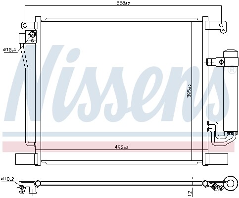 940929 NISSENS Condenser, air conditioning for NISSAN