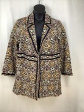 Chico's 2 Blazer Tapestry Style Textured Multicolor W3112-K2