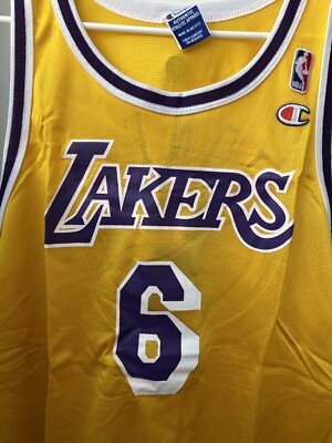 LAKERS JONES 6 Champion サイズ44 VINTAGE Champion Los Angeles Lakers Eddie Jones #6 Size 44 Jersey
