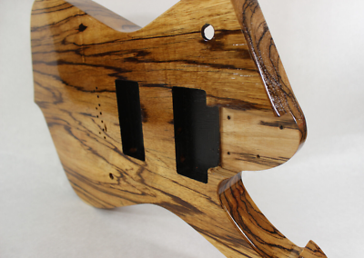 Finished Zebrawood 7 String Iceman Guitar Body - Fits Ibanez UV RG