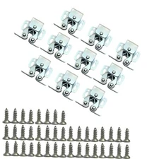 10 Pack Double Roller Catch Door Ball Catch Cabinet Latches with Spear Strike