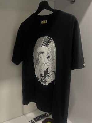 Bape T-shirt ABathing Ape Dragonball Z Ape Head Goku T-Shirt Black Size Mens M/L