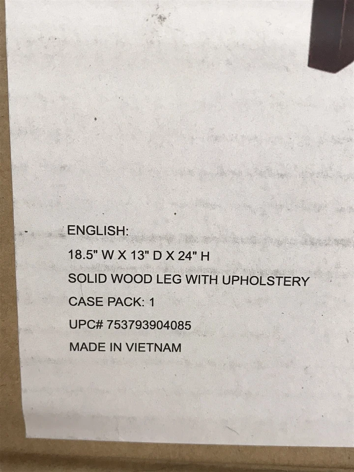 Linon Nail Head 24" Backless Counter Stool - Dark Brown with Beige - Image 3 of 4