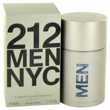 Carolina Herrera 212 Men NYC Eau de Toilette Cologne for Men 1.7 Oz