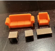 O Scale Sofas & Tables