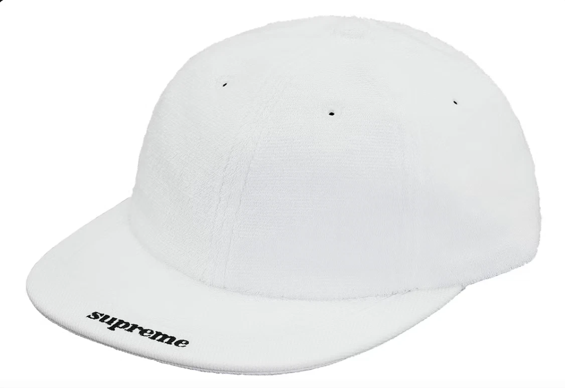Casquette blanche 6 panneaux polaire Supreme Polartec NEUVE