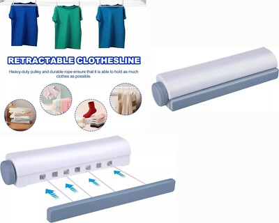 14m Einziehbare Wäscheleine Luftsprudler Indoor Wäsche Automatischer Ständer