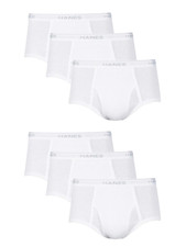 Hanes Men'S Value Pack White Briefs, 6 Pack