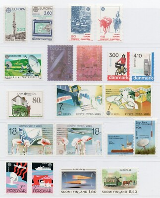 1988 - Europa CEPT (komplettes Jahr) - Transport- und Kommunikationsmittel postfrisch **
