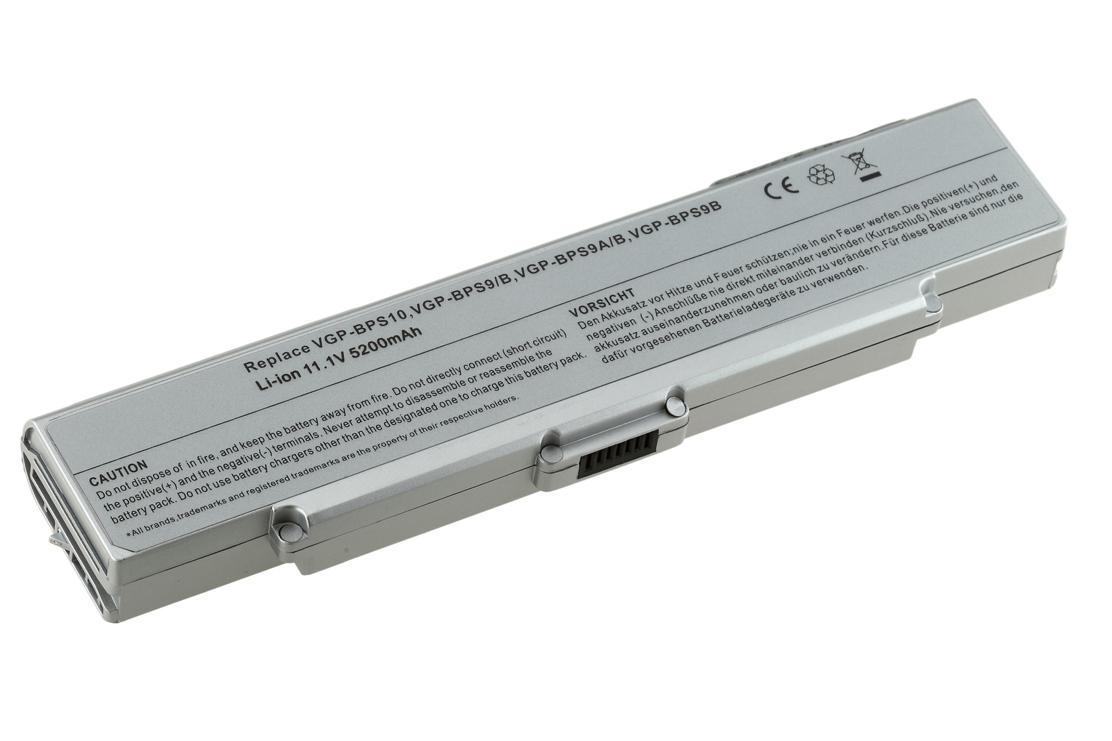 Batteria ARGENTO per sony Vaio VGN-CR13/P - 2